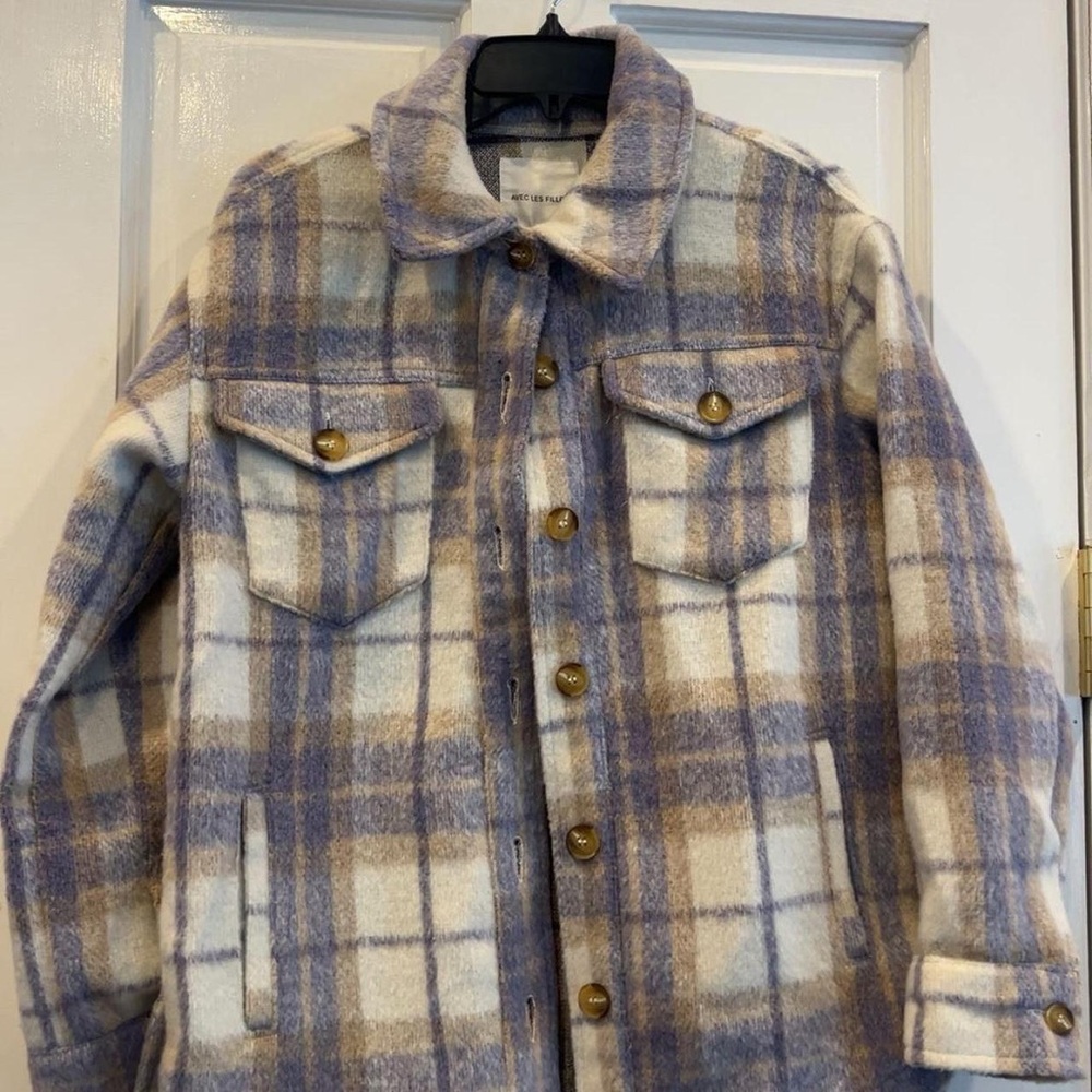 Avec Les Filles Lavender Plaid Jacket